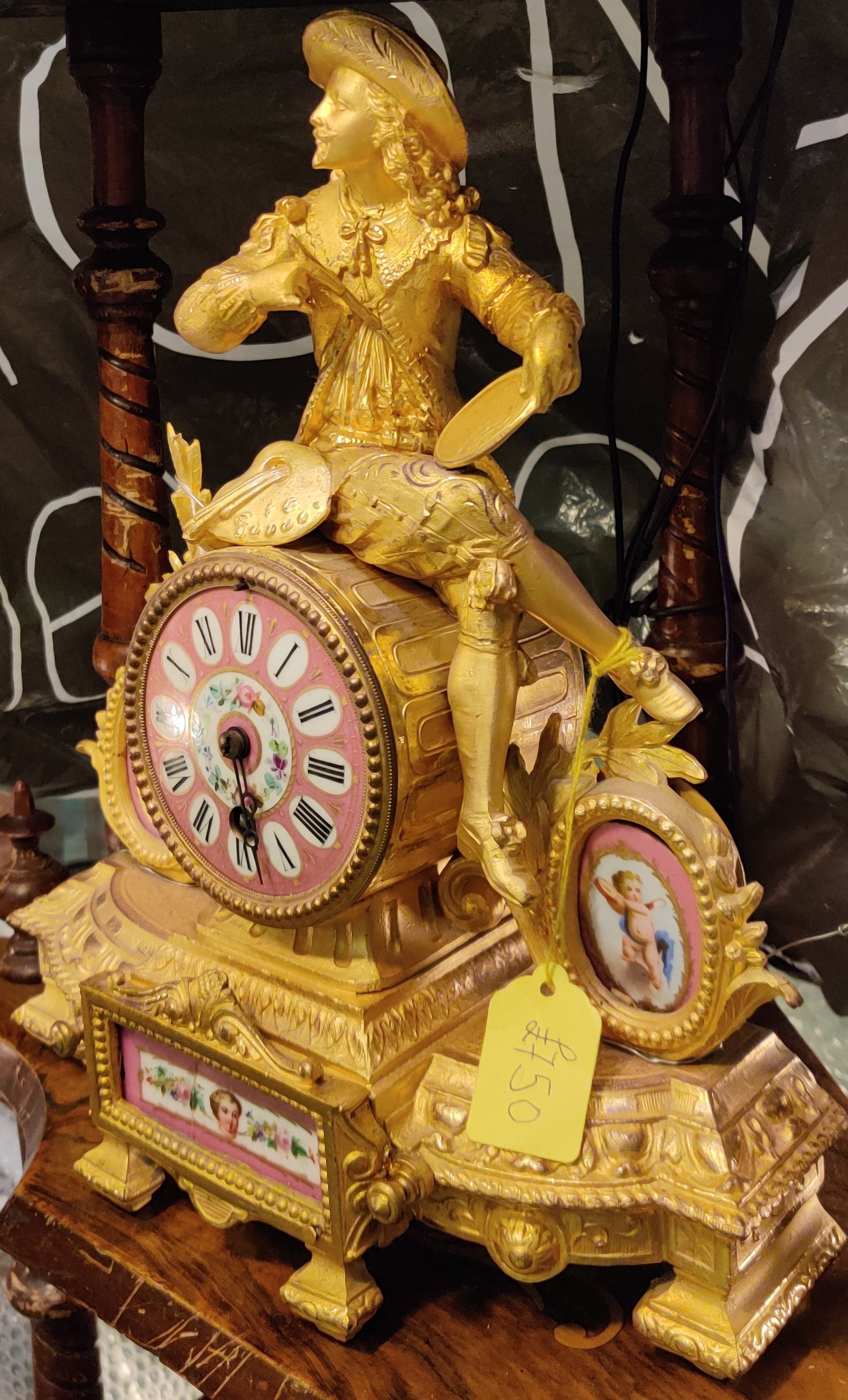 French Gilt Bronze Server style Porcelain Clocks (5) – Peter